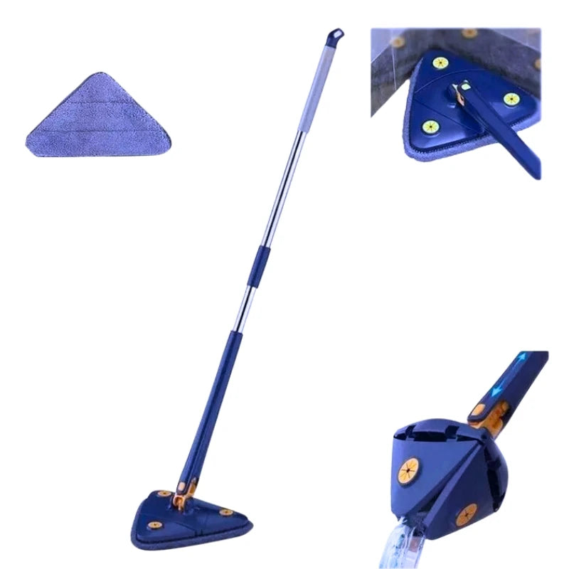 Mop Rodo De Limpeza Triangulartório Ajustável Retrátil Cor Sortido