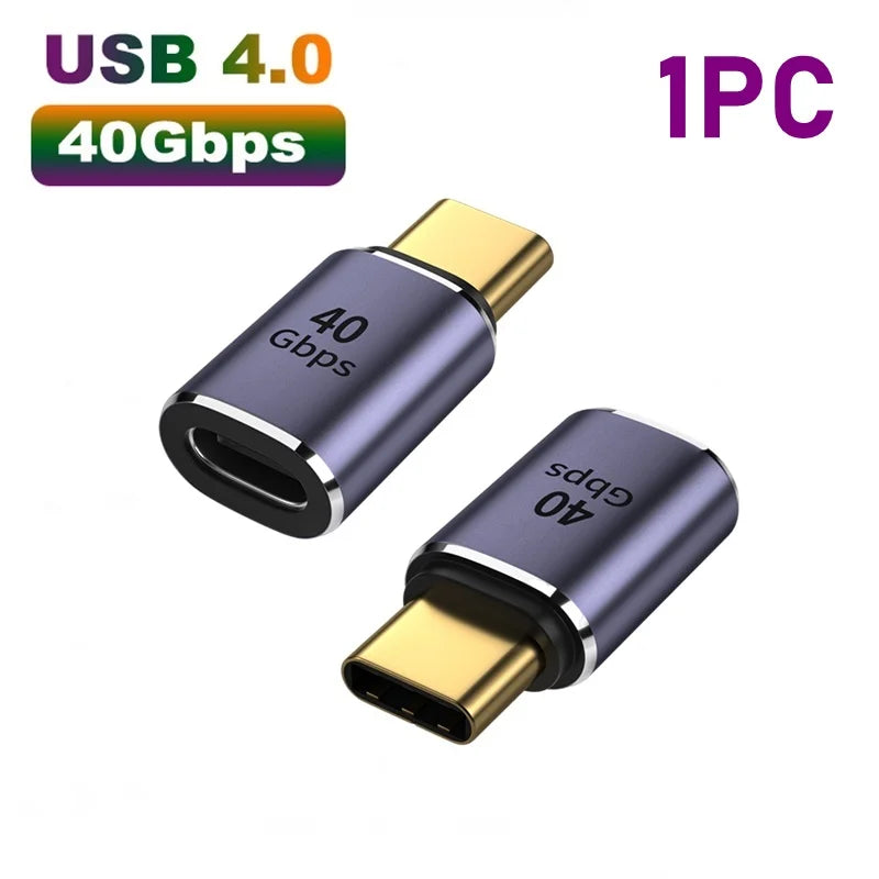 Carregador USB 4.0 PD 100W 8K 60Hz com conector para Macbook 40Gbps de alta velocidade