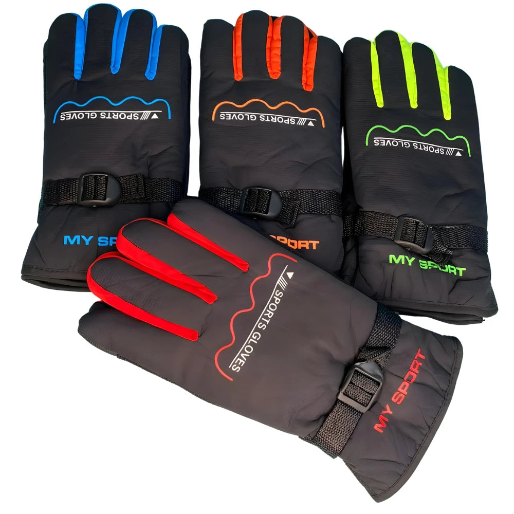 Rutschfeste Handschuhe für Motorradfahrer, Unisex-Handschuhe für Motorrad/Fahrrad, gefüttert, mit Verstellmöglichkeiten