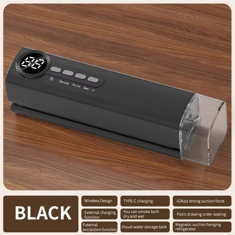 Seladora a vácuo portátil sem fio para armazenamento de alimentos/USB