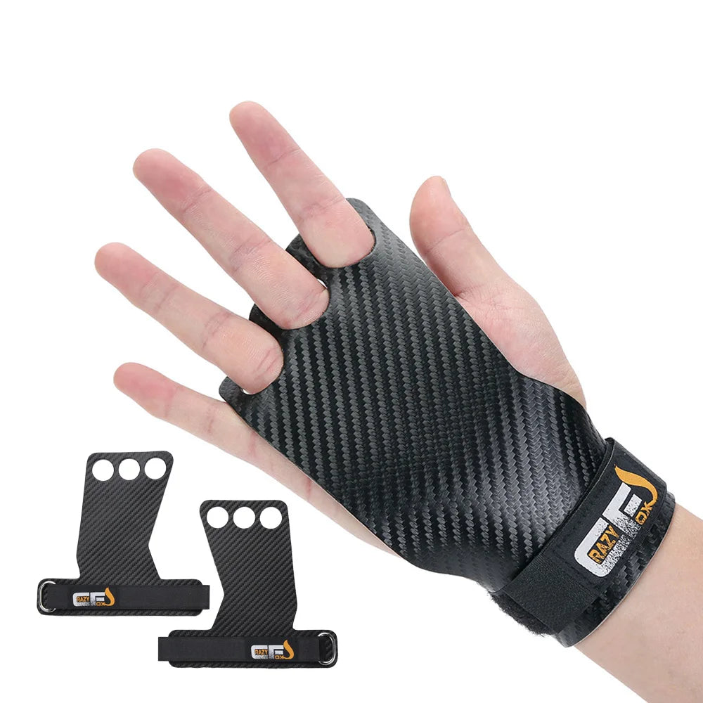 Luvas de ginástica com proteção para as mãos, ideais para levantamento de peso e exercícios.