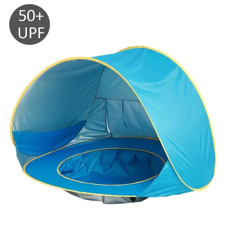 Tenda de praia infantil com proteção solar UPF 50+, impermeável e com proteção UV