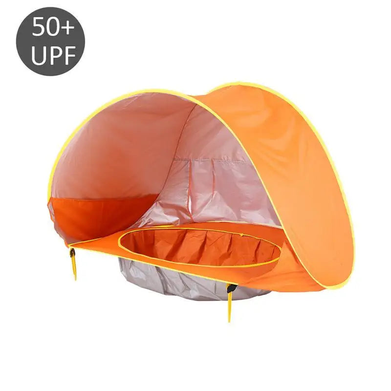 Tenda de praia infantil com proteção solar UPF 50+, impermeável e com proteção UV