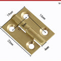 Conjunto de 4 mini dobradiças de latão puro para móveis.