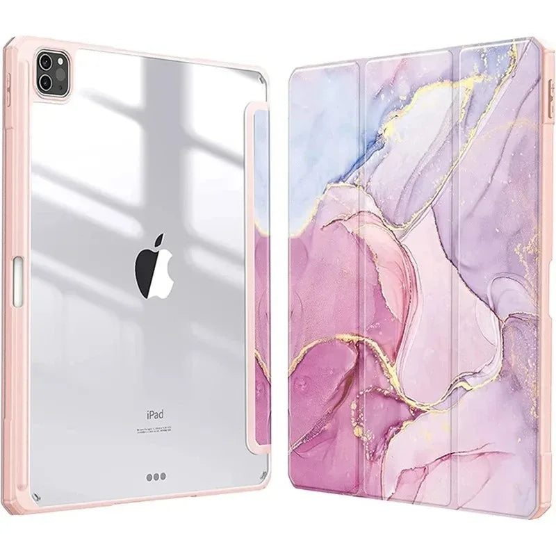 Capa para iPad 12ª, 11ª, 10ª, Air 4ª, 5ª e 10,9" com suporte para Apple Pencil.