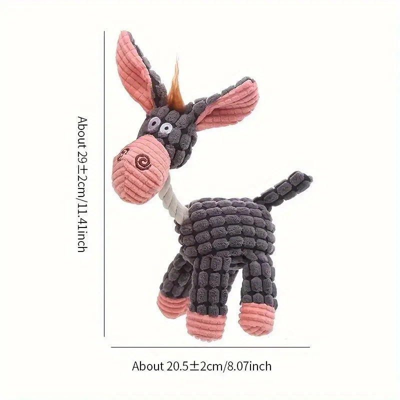 Brinquedo interativo de pelúcia em formato de cachorrinho para treinamento de dentição de cães…