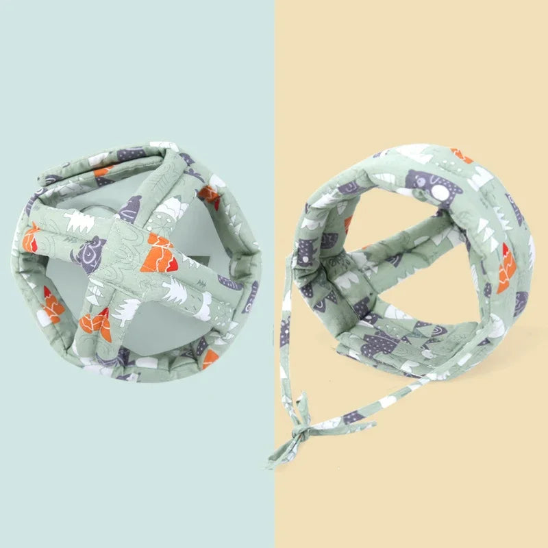 Capacete de proteção anticolisão para bebês, macio e confortável.