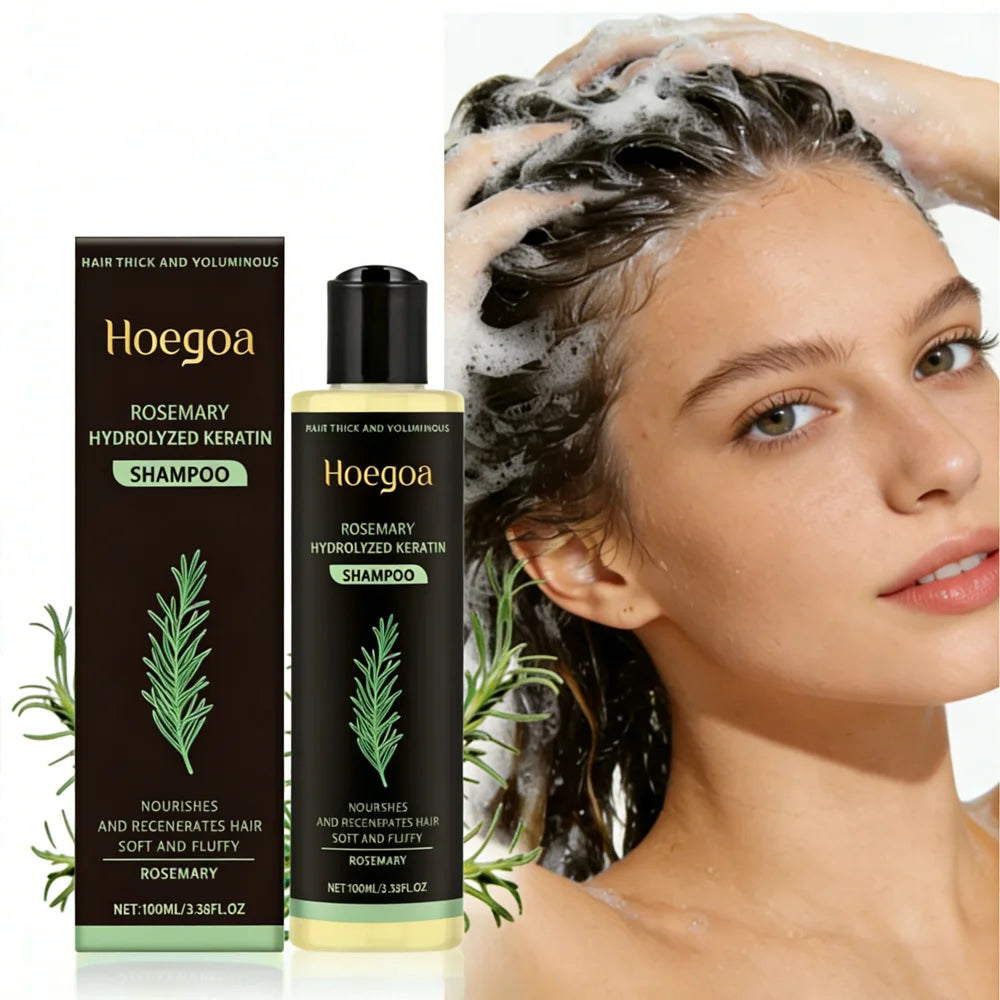 Kit com 3 unidades de Shampoo de Alecrim para Crescimento Capilar, Engrossante, com Queratina Hidrolisada e Cabelos Secos