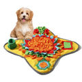 Tapete interativo para cães com função de farejar e alimentar.