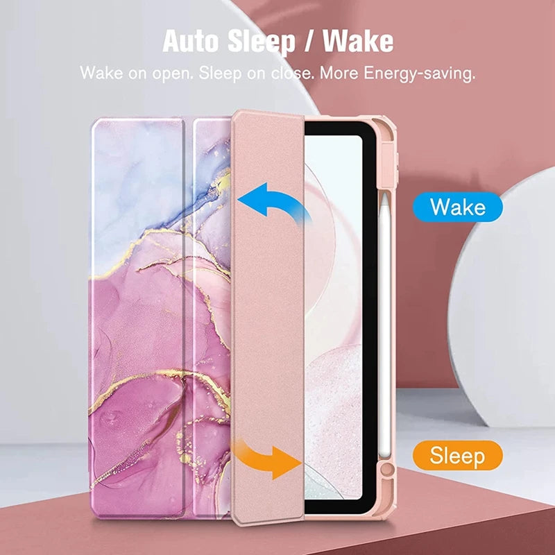 Capa inteligente em PU para iPad Air 4ª e 5ª geração, iPad 10ª geração e iPad Pro de 10,9 polegadas