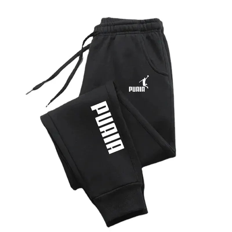 Calças masculinas estampadas PUAIA, modelo esportivo para corrida, lançamento outono/inverno