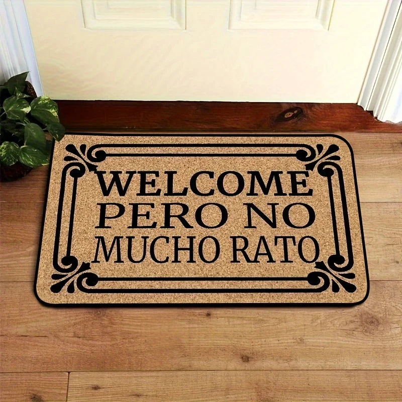 Tapete de boas-vindas antiderrapante VIKAMA com humor seco ao estilo ocidental
