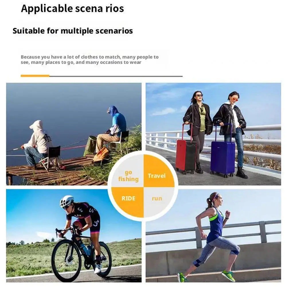 Chapéu de pesca com proteção solar UPF50+ e rede mosquiteira.