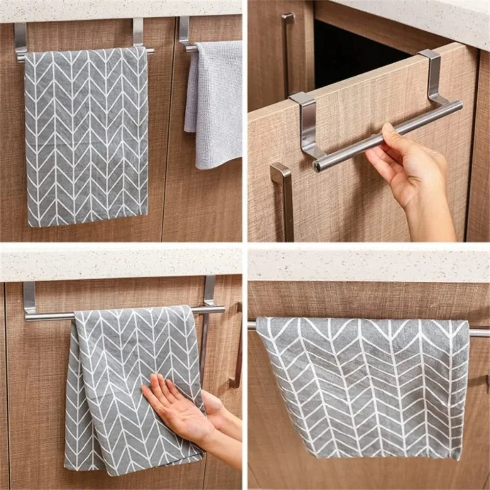 Suporte para pendurar em banheiro, cozinha, bar, utensílios de cozinha, toalhas e outros itens domésticos. Ideal para organizar utensílios e toalhas.
