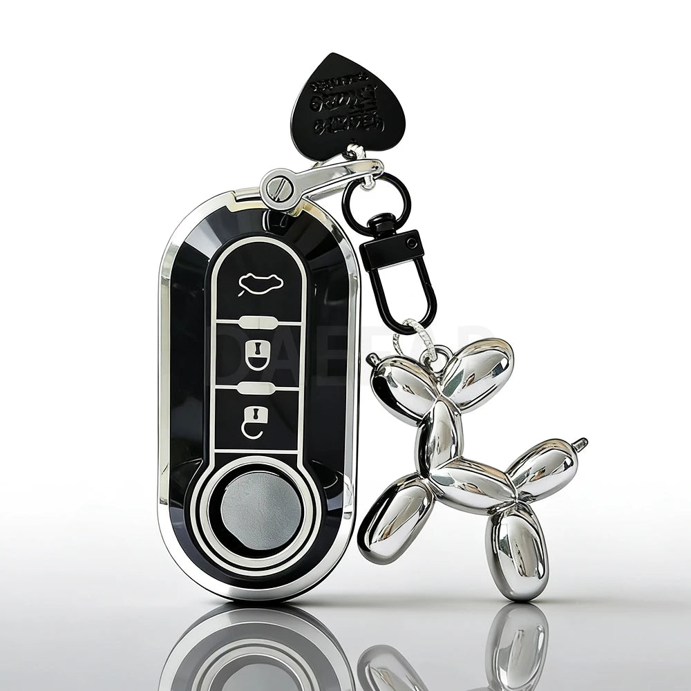 Capa de chave de carro em TPU para Fiat 500 ucato Panda 500L Punto Lancia Musa