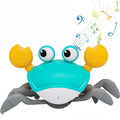 Caranguejo de brinquedo para bebês que engatinha, caranguejo interativo para bebês brincarem de bruços com música