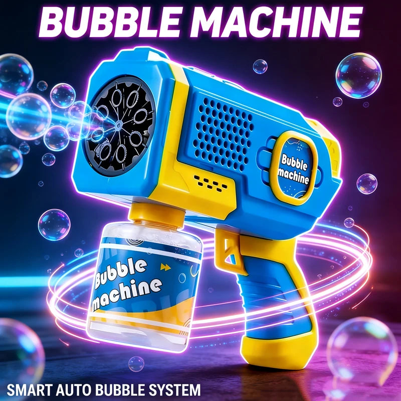 Máquina de Bolhas de Sabão Elétrica - Pistola de Bolhas Automática