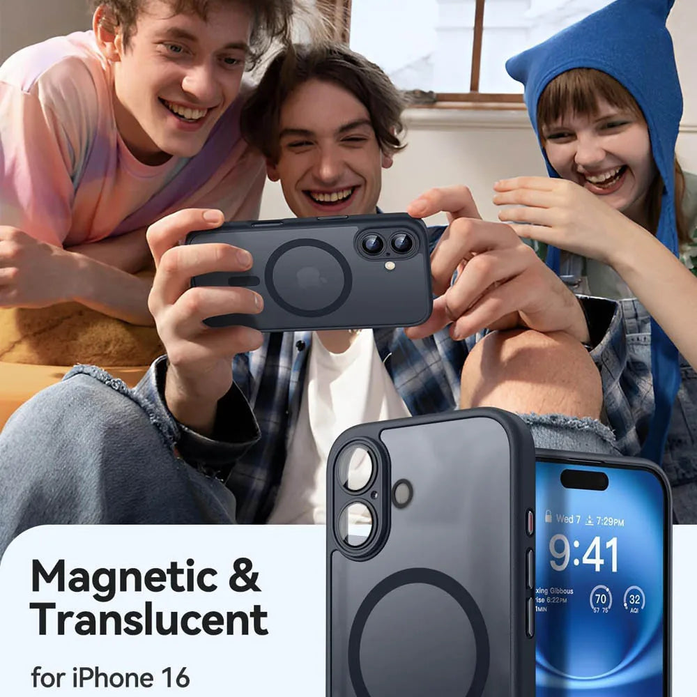 Capa magnética de luxo à prova de choque para iPhone 17 Air 16 15 14 13