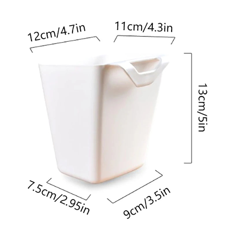 Cesto de armazenamento de plástico para pendurar na parte de trás, para uso doméstico, cozinha e banheiro.