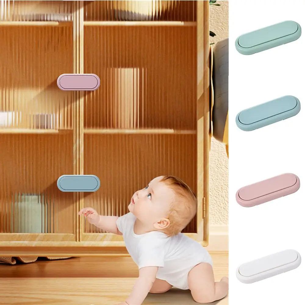 Children Security Protector Baby Safety Locks Plastic Solid Color Slot Locks Straps Multipurpose Protection Equipment