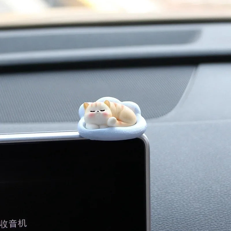 Acessórios fofos para carros, enfeite engraçado de animal kawaii, Auto Central irror…