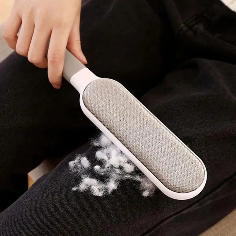 Removedor de pelos de animais de estimação de dupla face, escova manual eletrostática adesiva para fiapos,