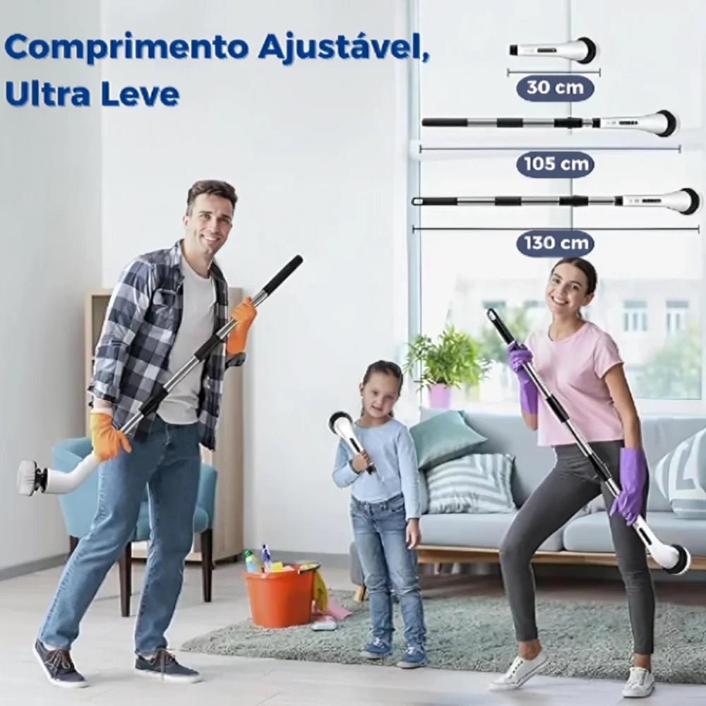 Escova de limpeza elétrica ajustável 9 em 1 recarregável para janelas e cozinhas…