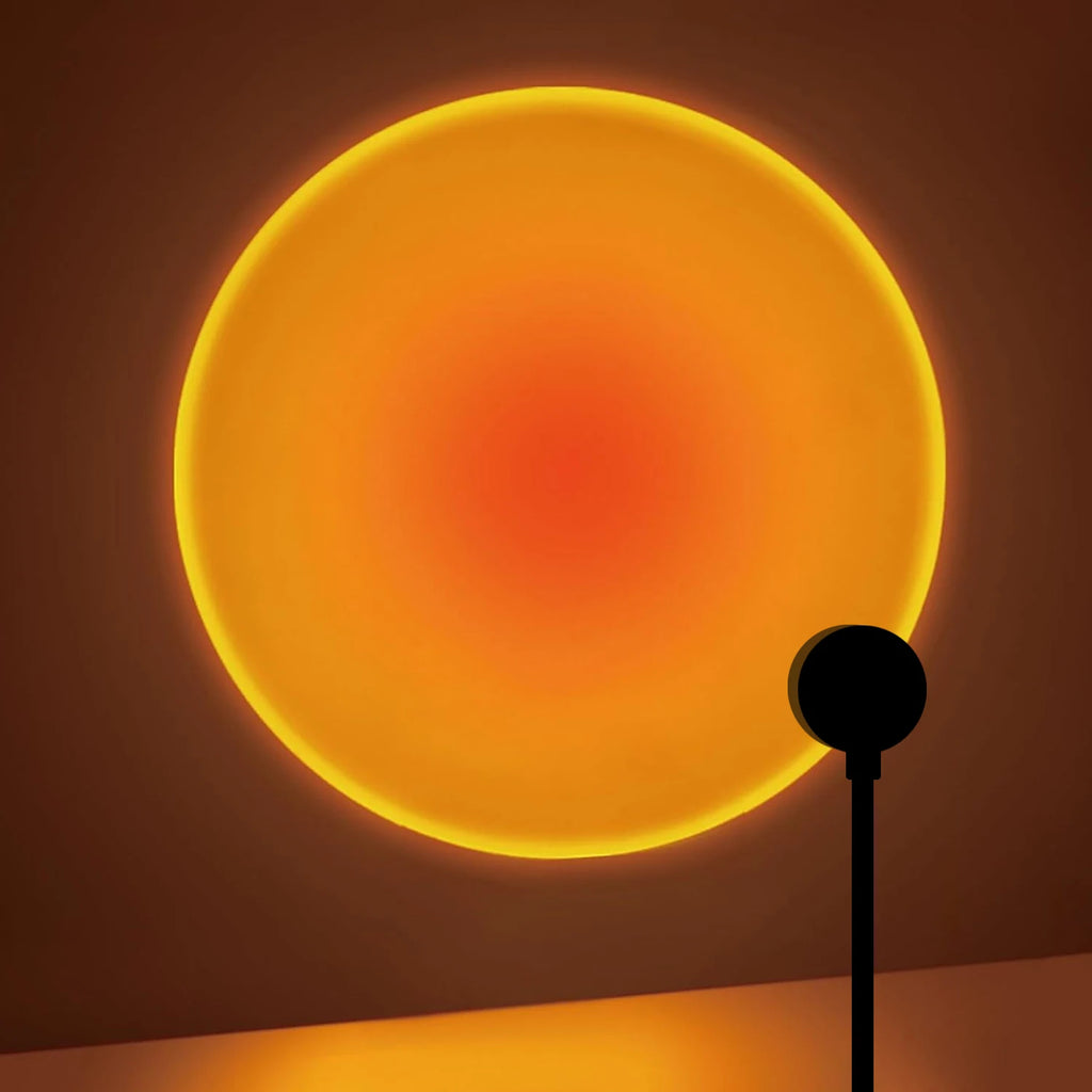 Luminária de projeção do pôr do sol, luminária USB para decoração de casa, com múltiplos ângulos…