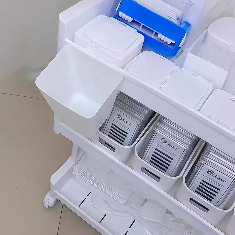 Cesto de armazenamento de plástico para pendurar na parte de trás, para uso doméstico, cozinha e banheiro.