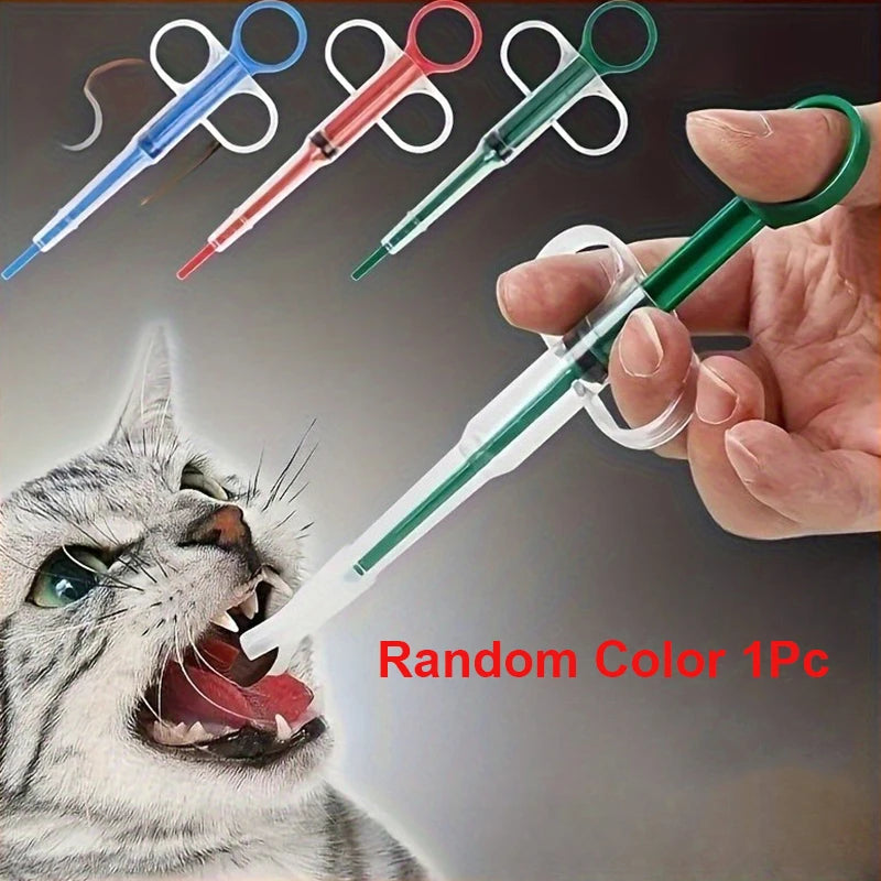 Dispensador de comprimidos para animais de estimação, adequado para cães e gatos, com seringa para medicamentos e comprimidos orais