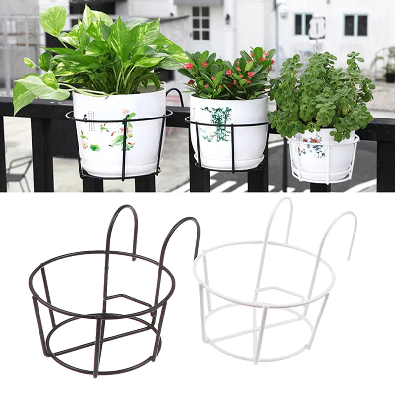 Garden-hanging-plant-iron-racks-balcony-round-flower-pot-rack-railing-…