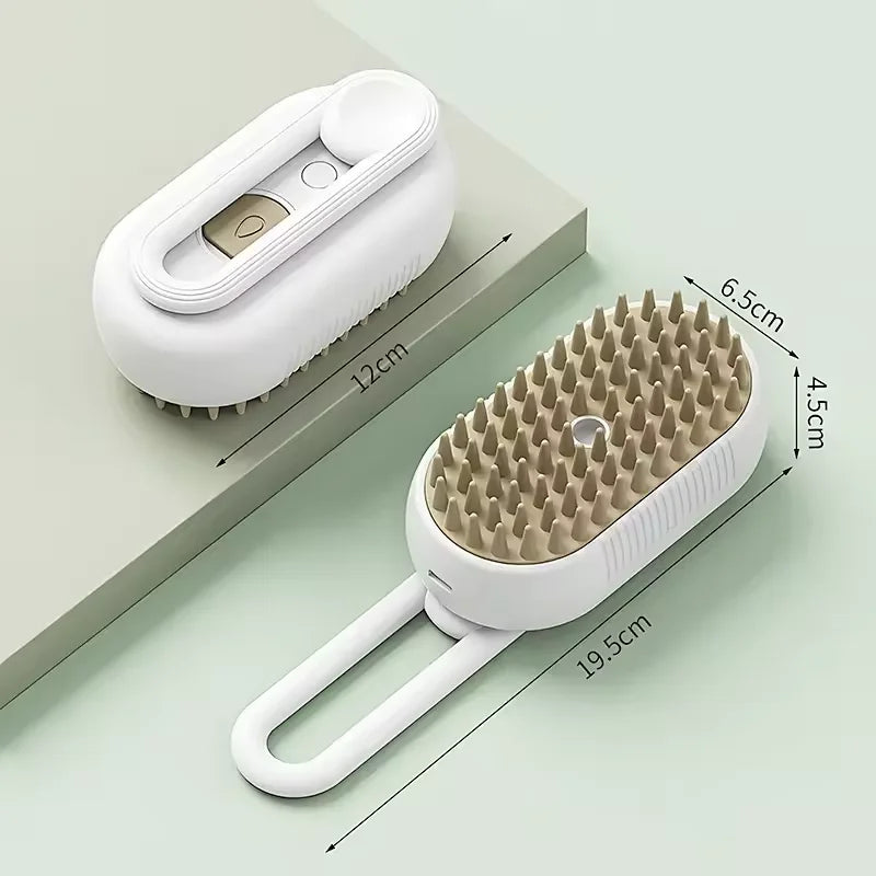 Escova a vapor 3 em 1 para animais de estimação - escova para gatos - vaporizador para gatos - removedor de pelos de animais de estimação…