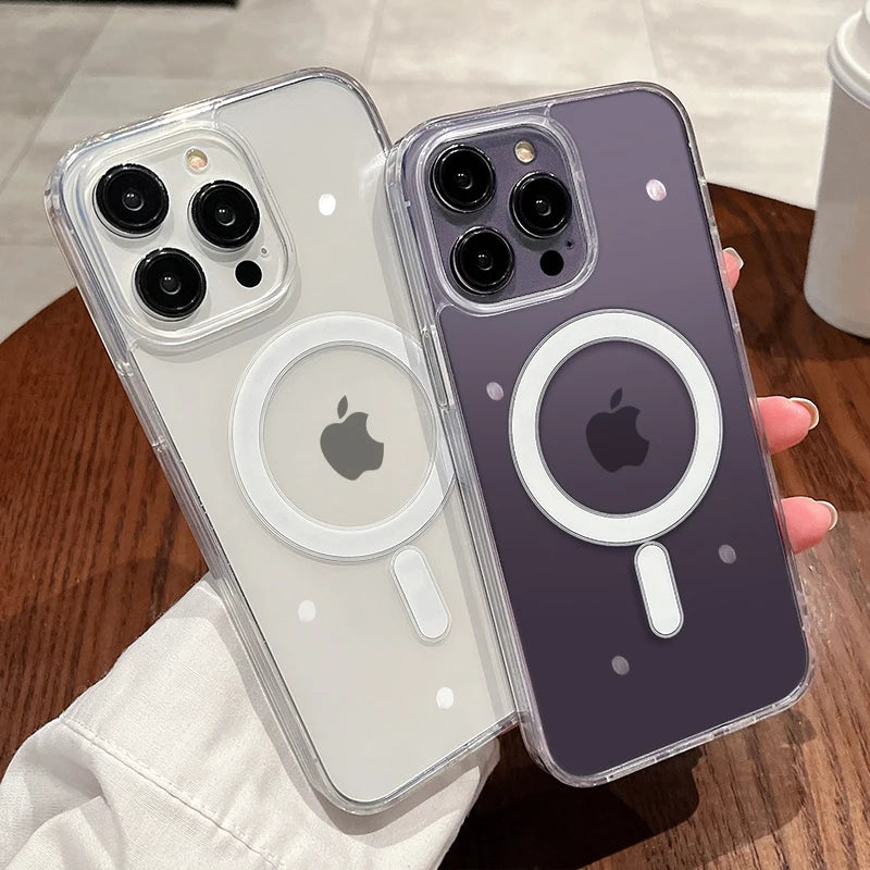 Capa Magnética Transparente com Carregamento Sem Fio Magnético Magesafe para iPhone 11