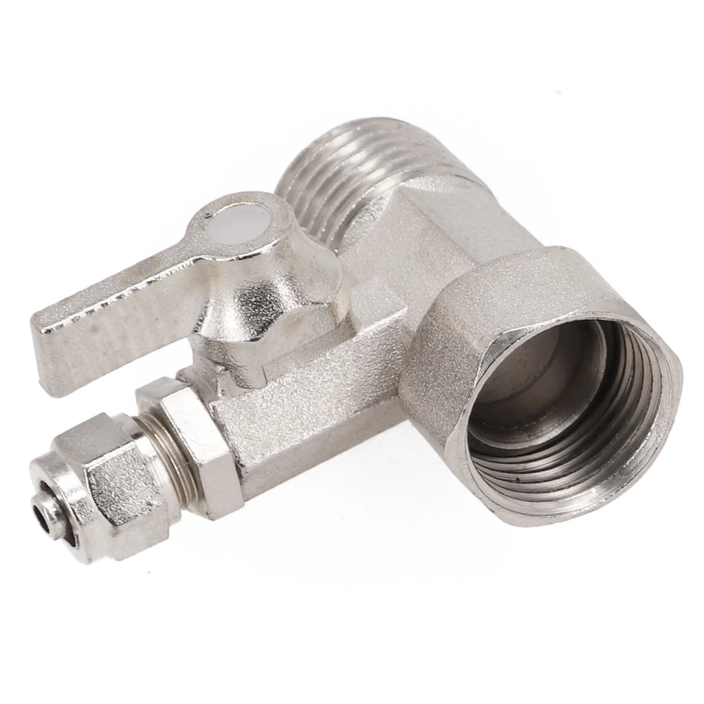 1 Válvula T para Sistema de Osmose Reversa para Adaptador de Água de Alimentação de 1/2" para 1/4" com Válvula de Fechamento