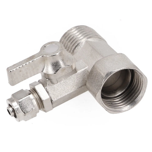 1 Válvula T para Sistema de Osmose Reversa para Adaptador de Água de Alimentação de 1/2" para 1/4" com Válvula de Fechamento