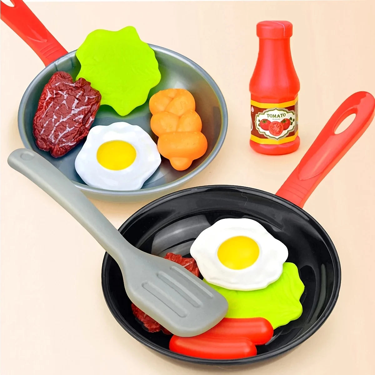 Conjunto de 8 peças de brinquedos de cozinha infantil com utensílios de simulação