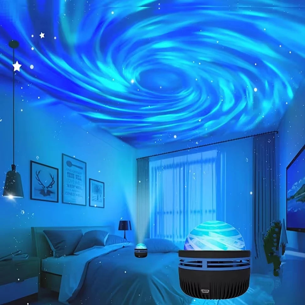 Projetor de luz LED Galaxy, projetor de céu estrelado colorido para quarto, luz noturna