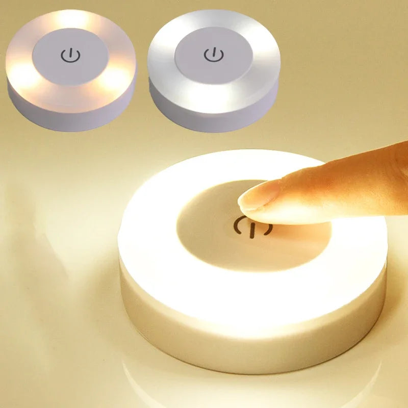Luz noturna portátil LED recarregável via USB para sala de estar e