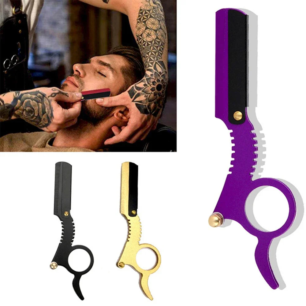 Navalha manual para barbear, aparar cabelo, barba e sobrancelhas…