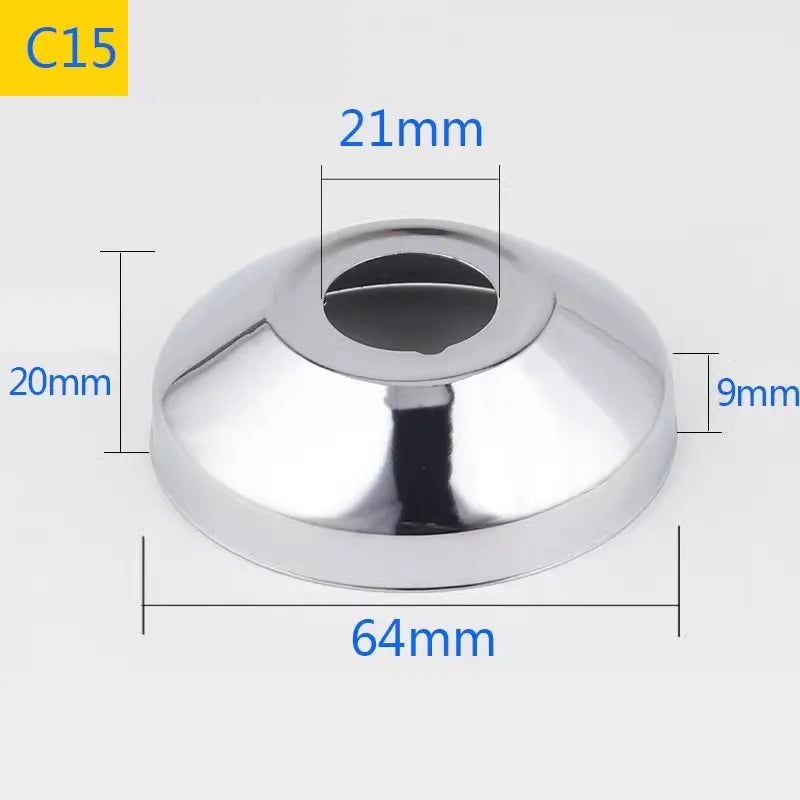 Conector de tubo de água em aço inoxidável (2 peças) 1/2" 3/4" 1" para torneira decorativa