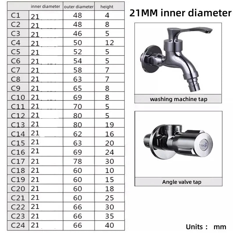 Conector de tubo de água em aço inoxidável (2 peças) 1/2" 3/4" 1" para torneira decorativa