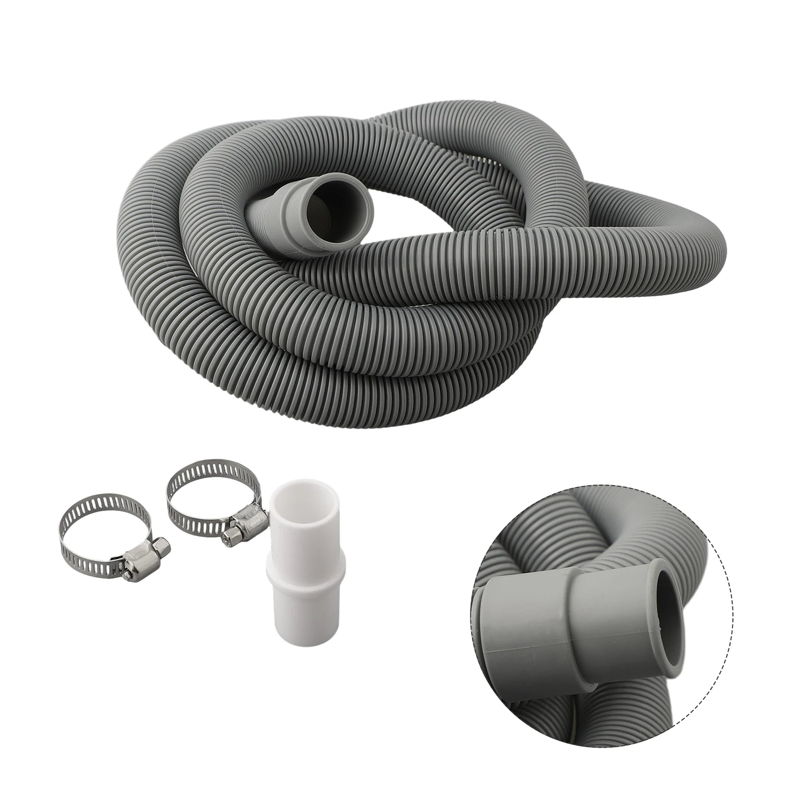 Kit universal de extensão de mangueira de drenagem para máquina de lavar roupa