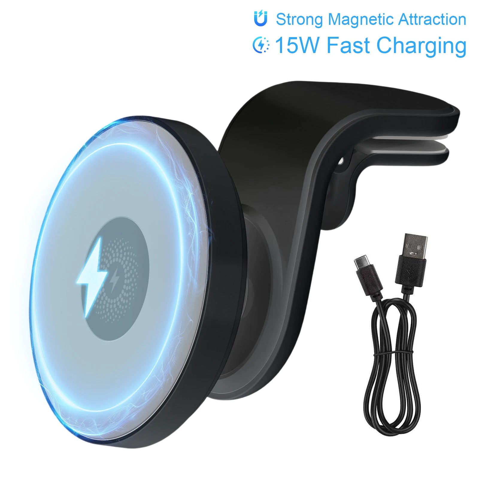 Suporte Magnético com Carregamento Rápido para Carro (15W)