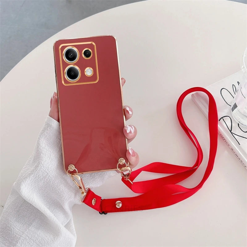 Capa com cordão transversal Poko X6pro M6pro F 6 X 5 para Xiaomi