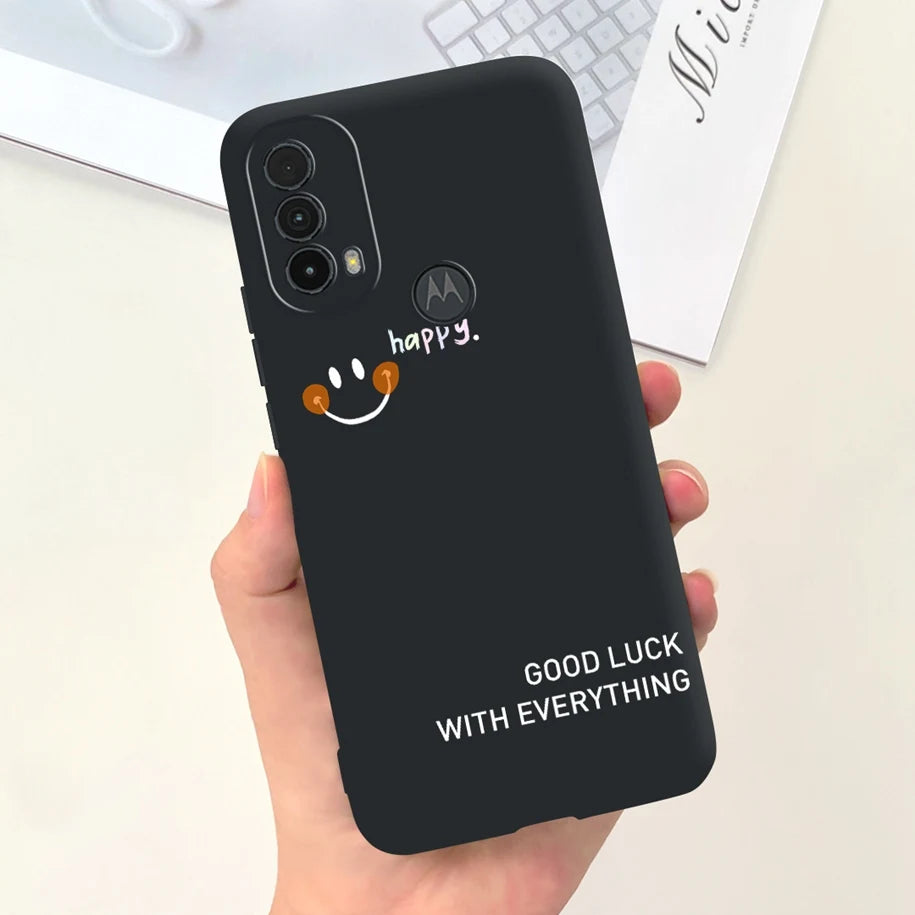 Capa de silicone com estampa de dinossauro para Moto E20 (XT2155 XT2155-1).