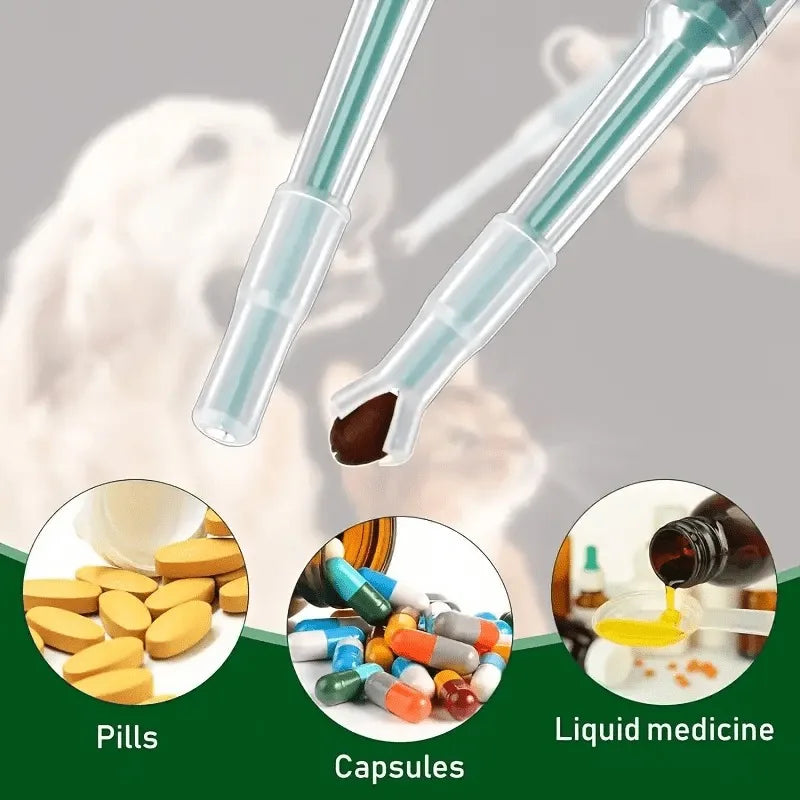 Dispensador de comprimidos para animais de estimação, adequado para cães e gatos, com seringa para medicamentos e comprimidos orais