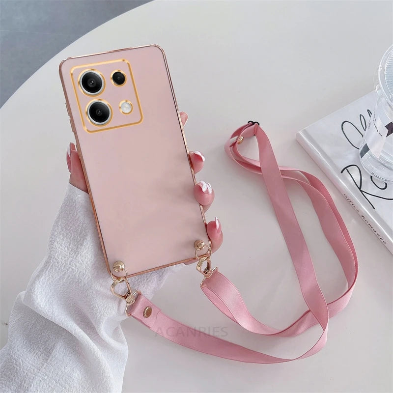 Capa com cordão transversal Poko X6pro M6pro F 6 X 5 para Xiaomi