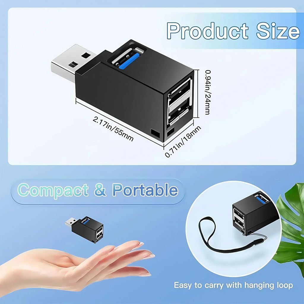 Hub USB 3.0 com 4 portas - Transferência de dados em alta velocidade (5 Gbps) para PC/Laptop…