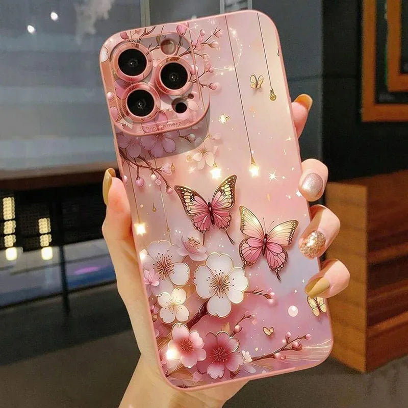 Capa Anti-Impacto Premium - Padrão Floral