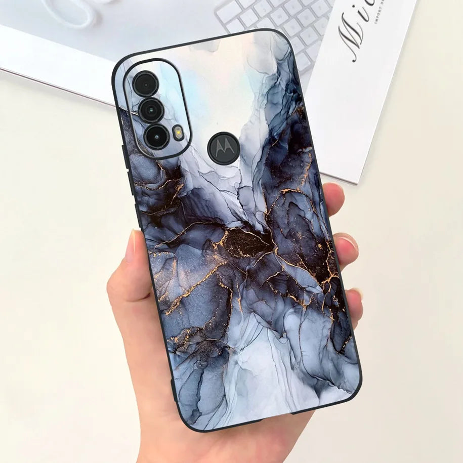 Capa de silicone com estampa de dinossauro para Moto E20 (XT2155 XT2155-1).